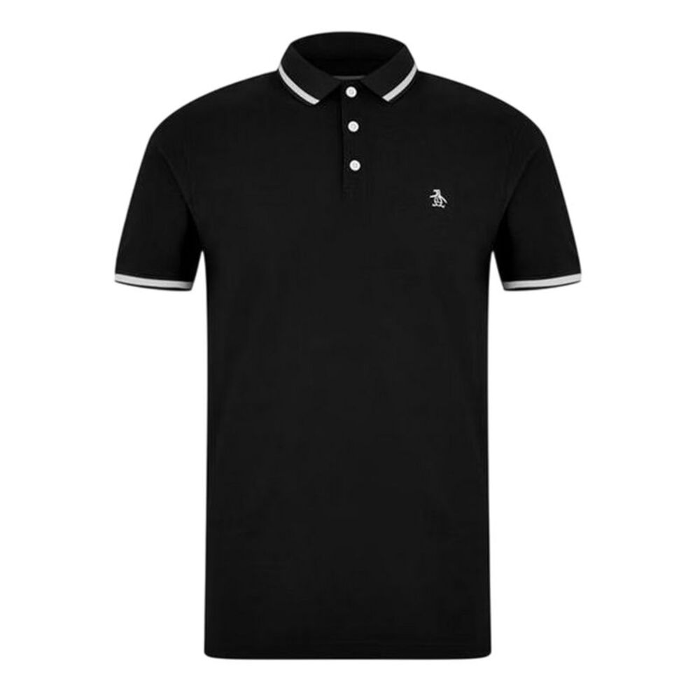 Original Penguin Mens Regular Short-Sleeved Polo Shirt / Black
